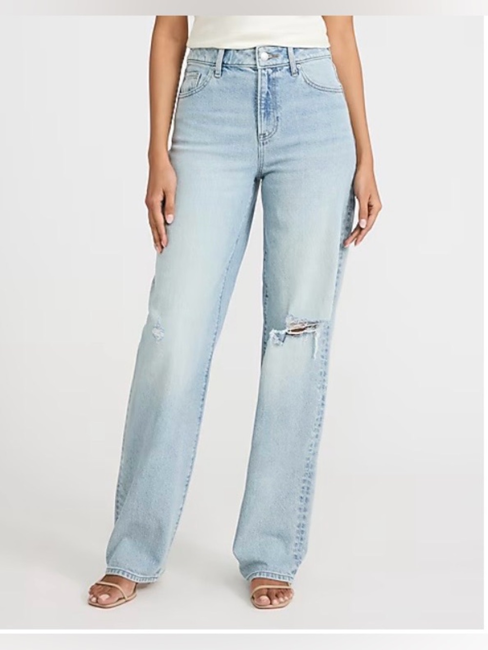 ✨ Baby Blue Light Wash Wide-Leg Jeans ✨